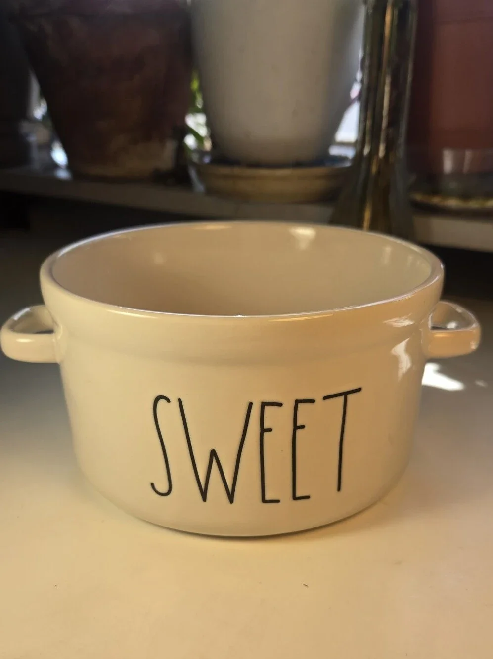 Rae Dunn Artisan Collection Ceramic 'Sweet' Oven Safe Bowl with Handles